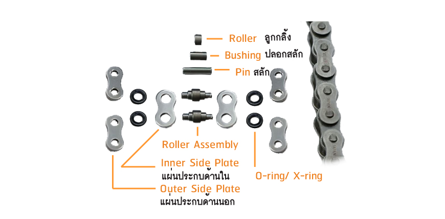 ส่วนประกอบของโซ่