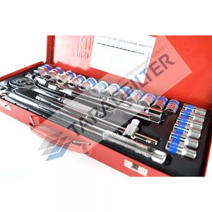 Euro King Tools ชุดบล็อกเครื่องมือช่าง อเนกประสงค์ แกน 1/2" ( 4 หุุน ) 24 ชิ้น