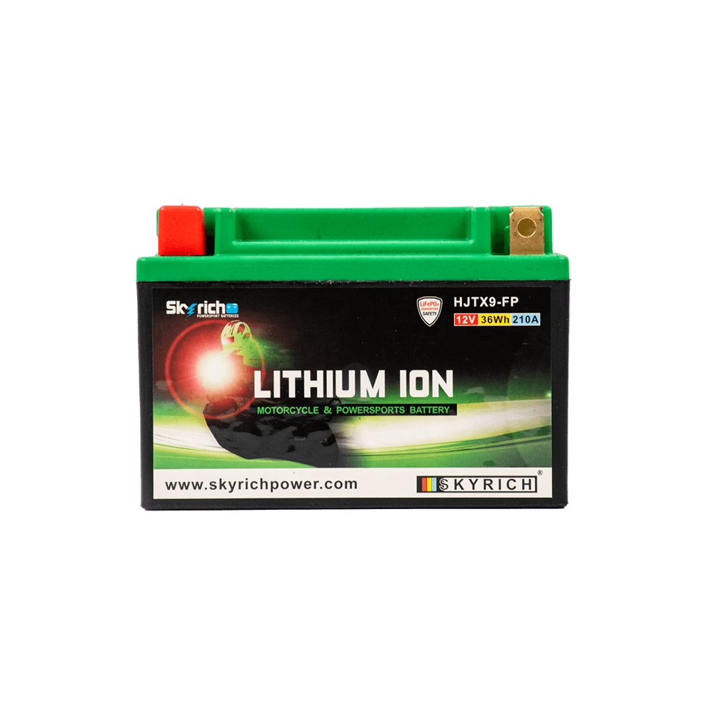 HJTX9-FP SKYRICH แบตเตอรี่ LITHIUM รุ่น HJTX9-FP ใช้สำหรับ Z250, Ninja250, Z300, Ninja300, Z800, Duke 200, Duke290, Duke390, TNT300, BN302, TRK502