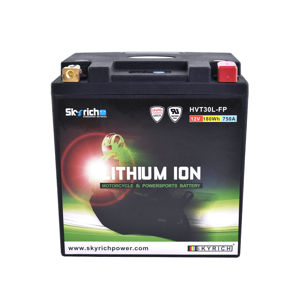 SKYRICH แบตเตอรี่ LITHIUM ION รุ่น HVT30L-FP ใช้สำหรับรถมอเตอร์ไซค์ Harley Davidson CVO FLH, FLH, FLT, FL (Touring model)