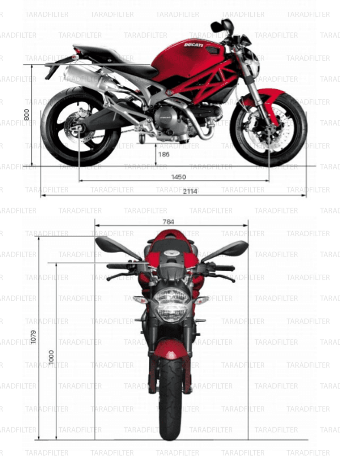 ตารางค่ามาตรฐาน Ducati Monster M796