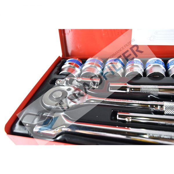 Euro King Tools ชุดบล็อกเครื่องมือช่าง อเนกประสงค์ แกน 1/2" ( 4 หุุน ) 24 ชิ้น