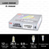 NGK หัวเทียน Laser Iridium ขั้ว Iridium ติดรถ LKAR8BI9 ใช้สำหรับมอเตอร์ไซค์ KTM Duke690 (Twin Spark) และ Adventure 1190 (Twin Spark) (1 หัว) - Made in Japan