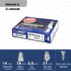 หัวเทียน NGK BPR5EIX ขั้ว Iridium ใช้สำหรับ Royal Enfield Classic 350 / Classic 500 / Bullet 350 / Bullet 500 / Thunderbird X 500 / Bullet Trials 500 (1 หัว) - Made in Japan