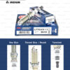 หัวเทียน NGK LFR6AIX-11 ขั้ว Iridium ใช้สำหรับ Toyota Fortuner 2.7L '05, Hilux Vigo 2.7L, Innova 2.0L '04 (1 หัว) - Made in Japan