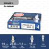 หัวเทียน NGK LFR6AIX-11 ขั้ว Iridium ใช้สำหรับ Toyota Fortuner 2.7L '05, Hilux Vigo 2.7L, Innova 2.0L '04 (1 หัว) - Made in Japan