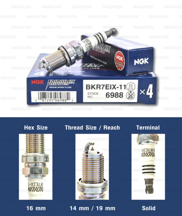 หัวเทียน NGK BKR7EIX-11 ขั้ว Iridium - Made in Japan