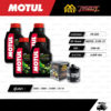 FULL RAZER ชุดถ่ายน้ำมันเครื่องกึ่งสังเคราะห์ MOTUL 5100 4T [ 10w-40 ] ใช้สำหรับ มอเตอร์ไซค์ Kawasaki Z800 / Z900 / Z1000 / ZX-10