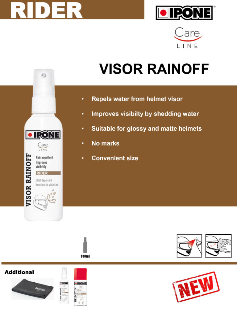 IPONE VISOR RAINOFF สเปรย์น้ำยาเคลือบชิลด์บังลมรถจักรยานยนต์ [ 100 ml]