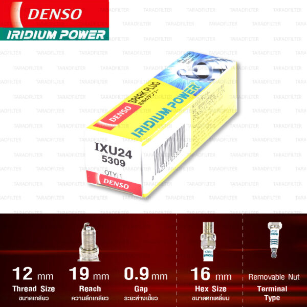 หัวเทียน DENSO IXU24 ขั้ว Iridium