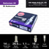 NGK หัวเทียน Ruthenium HX ขั้ว Ruthenium LFR6AHX-S ใช้สำหรับรถ Toyota Fortuner 2.7L ’05, Hilux Vigo 2.7L, Innova 2.0L ’04 - Made in Japan