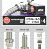 NGK หัวเทียน Ruthenium HX ขั้ว Ruthenium LFR6AHX-S ใช้สำหรับรถ Toyota Fortuner 2.7L ’05, Hilux Vigo 2.7L, Innova 2.0L ’04 - Made in Japan