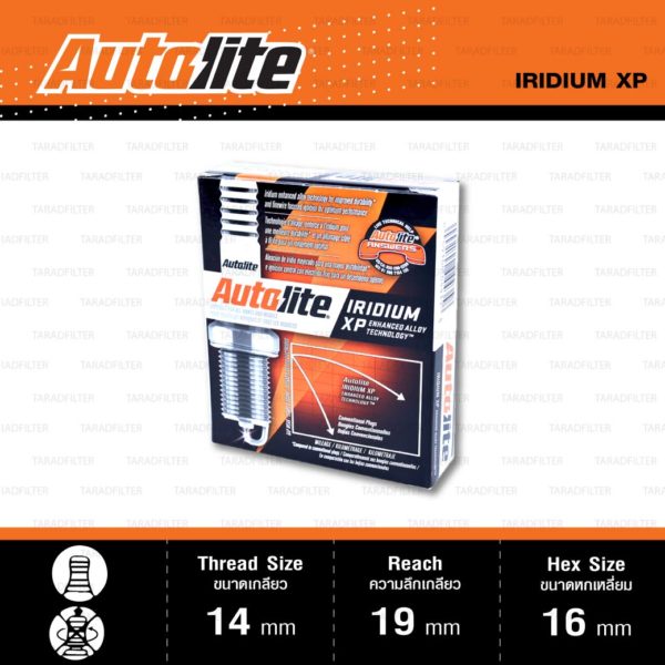 หัวเทียน Autolite XP3923 ขั้ว Iridium XP ใช้สำหรับ Chevrolet Cruze, Mitsubishi Lancer, Nissan Sunny Neo, Toyota Alphard, Avanza, Camry ’91-’01