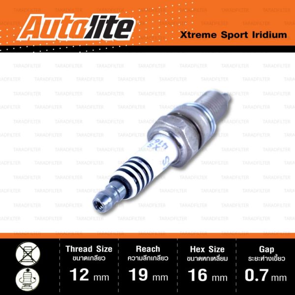 หัวเทียน Autolite XS4162 ขั้ว Iridium Xtreme Sport ใช้แทน DCPR9E / DCPR9EIX