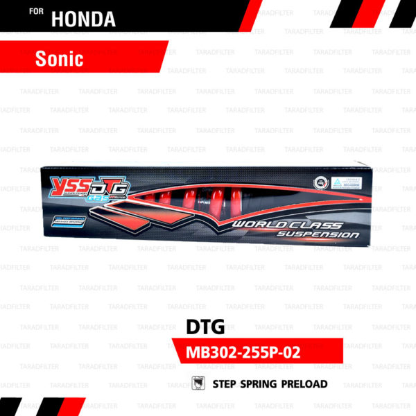 YSS โช๊คแก๊ส DTG ใช้อัพเกรดสำหรับ Honda Sonic 【 MB302-255P-02】 [ โช๊ค YSS แท้ 100% พร้อมประกันศูนย์ 6 เดือน ️]