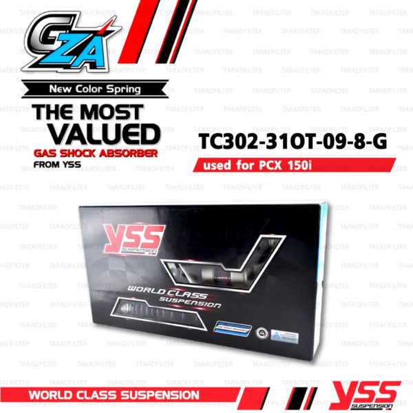 YSS โช๊คแก๊ส G-ซ่าส์ GZA มาใหม่ ใช้อัพเกรดสำหรับ PCX 150i 【 TC302-310T-09-8-G 】