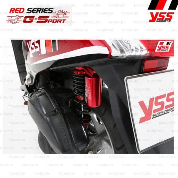 YSS โช๊คคู่แก๊ส RED-SERIES โฉมใหม่ G-Sport ใช้อัพเกรดสำหรับ NMAX 155【 TG302-335TRL-07-85J 】