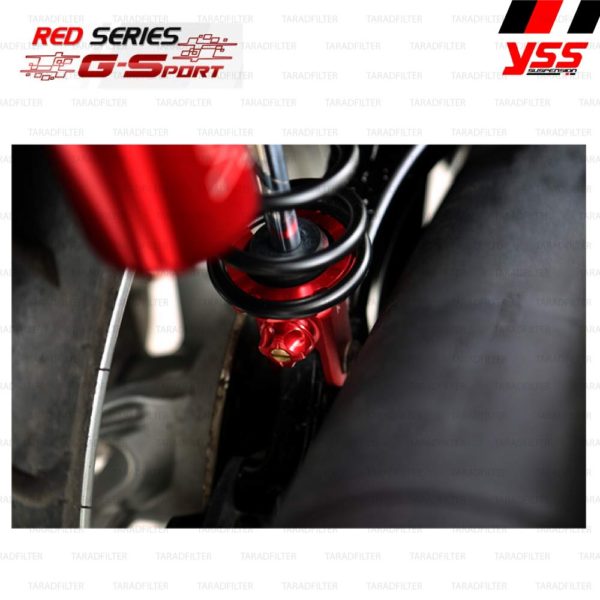 YSS โช๊คคู่แก๊ส RED-SERIES โฉมใหม่ G-Sport ใช้อัพเกรดสำหรับ NMAX 155【 TG302-335TRL-07-85J 】