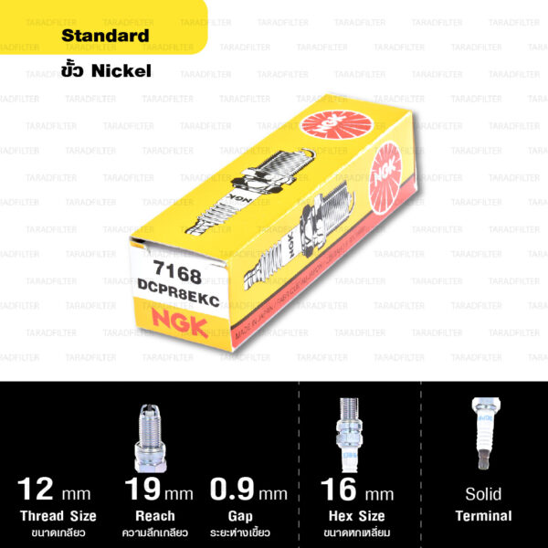 หัวเทียน NGK DCPR8EKC ขั้ว Nickel Multigrounded ใช้สำหรับ R1100 S , R1150 GS , R1200 GS '05-'09 , R1200 ST, R1200 R (1 หัว) – Made in Japan