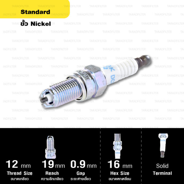 หัวเทียน NGK DCPR8EKC ขั้ว Nickel Multigrounded ใช้สำหรับ R1100 S , R1150 GS , R1200 GS '05-'09 , R1200 ST, R1200 R (1 หัว) – Made in Japan