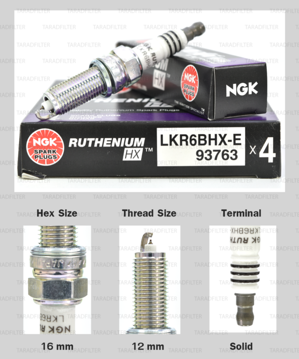 NGK หัวเทียน Ruthenium HX ขั้ว Ruthenium LKR6BHX-E - Made in Japan