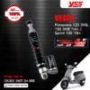 YSS โช๊คแก๊สหน้าและหลัง ใช้สำหรับ VESPA Primavera 125 3VIE, Primavera 150 3VIE '14> / Sprint 150 '18>【 VK302-230T-03-888 】,【 OK302-360T-04-888 】 โช๊คหน้าสปริงดำ / โช๊คหลังสปริงดำ