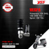 YSS โช๊คแก๊สหน้าและหลัง ใช้สำหรับ VESPA Primavera 125 3VIE, Primavera 150 3VIE '14> / Sprint 150 '18>【 VK302-230T-03-888 】,【 OK302-360T-04-888 】 โช๊คหน้าสปริงดำ / โช๊คหลังสปริงดำ