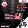 YSS โช๊คแก๊สหน้าและหลัง ใช้สำหรับ VESPA Primavera 125 3VIE, Primavera 150 3VIE '14> / Sprint 150 '18>【 VK302-230T-03-888 】,【 OK302-360T-04-888 】 โช๊คหน้าสปริงดำ / โช๊คหลังสปริงดำ