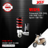 YSS โช๊คแก๊สหน้าและหลัง ใช้สำหรับ VESPA Primavera 125 3VIE, Primavera 150 3VIE '14> / Sprint 150 '18> 【 VK302-230T-03-858 】,【 OK302-360T-04-858 】 โช๊คหน้าสปริงแดง / โช๊คหลังสปริงแดง