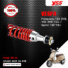 YSS โช๊คแก๊สหน้าและหลัง ใช้สำหรับ VESPA Primavera 125 3VIE, Primavera 150 3VIE '14> / Sprint 150 '18> 【 VK302-230T-03-858 】,【 OK302-360T-04-858 】 โช๊คหน้าสปริงแดง / โช๊คหลังสปริงแดง