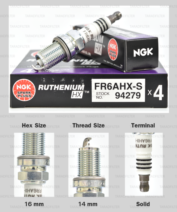 NGK หัวเทียน Ruthenium HX ขั้ว Ruthenium FR6AHX-S [ หัวเทียนupgrade ตรงรุ่น IFR6G-11K ] ใช้สำหรับรถ Honda NC750X / X-ADV - Made in Japan