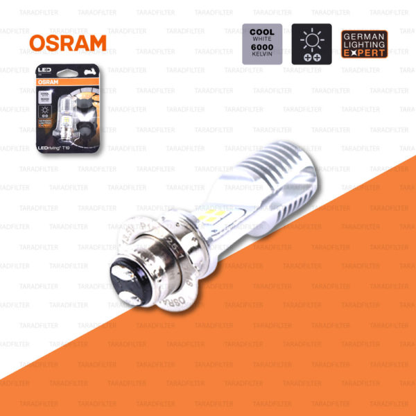 OSRAM หลอดไฟหน้ามอเตอร์ไซค์ LED รุ่น T19 สี COOL WHITE / 6,000 KELVIN [ 12V / 5-6W ]