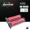 DOMINO MANOPOLE GRIP ปลอกแฮนด์ รุ่น A350 สีแดง-ดำ ใช้สำหรับรถมอเตอร์ไซค์ [ 1 คู่ ]