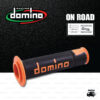 DOMINO MANOPOLE GRIP ปลอกแฮนด์ รุ่น A450 รุ่นใหม่ล่าสุด สีดำ-ส้ม ใช้สำหรับรถมอเตอร์ไซค์ [ 1 คู่ ]