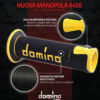 DOMINO MANOPOLE GRIP ปลอกแฮนด์ รุ่น A450 รุ่นใหม่ล่าสุด สีดำ-เหลือง ใช้สำหรับรถมอเตอร์ไซค์ [ 1 คู่ ]