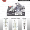 NGK หัวเทียน Premium RX ขั้ว Ruthenium BKR5ERX-11P [ ใช้อัพเกรด BKR5E-11 ] (1 หัว) - Made in Japan