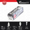 NGK หัวเทียน Premium RX ขั้ว Ruthenium BKR5ERX-11P [ ใช้อัพเกรด BKR5E-11 ] (1 หัว) - Made in Japan