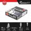 NGK หัวเทียน Premium RX ขั้ว Ruthenium BKR6ERX-PS [ ใช้อัพเกรด BKR6E ] (1 หัว) - Made in Japan