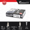 NGK หัวเทียน Premium RX ขั้ว Ruthenium DCPR7ERX-P [ ใช้อัพเกรด DCPR7E / DCPR7EIX ] (1 หัว) - Made in Japan