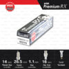 NGK หัวเทียน Premium RX ขั้ว Ruthenium LFR6ARX-11P [ ใช้อัพเกรด LFR6A-11 / DILFR6A11 ] (1 หัว) - Made in Japan