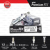 NGK หัวเทียน Premium RX ขั้ว Ruthenium LKR7ARX-P [ ใช้อัพเกรด ILZKR7B-11S / SILZKR7C11S ] (1 หัว) - Made in Japan