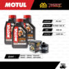 FULL RAZER ชุดถ่ายน้ำมันเครื่องสังเคราะห์แท้ MOTUL H-TECH 100 4T [ 10w-40 ] ใช้สำหรับมอเตอร์ไซค์ CB500X / CBR500R / Rebel500 / CB650F / CBR650F / CBR1000RR