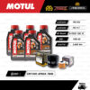 FULL MOTO ชุดถ่ายน้ำมันเครื่องสังเคราะห์แท้พร้อมกรองห้องคลัช MOTUL H-TECH 100 4T [ 10w-40 ] ใช้สำหรับมอเตอร์ไซค์ CRF1000L AFRICA TWIN