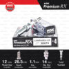 NGK หัวเทียน Premium RX ขั้ว Ruthenium LKAR6ARX-11P [ ใช้อัพเกรด DILKAR6A11 / FXE20HR11 / SC20HR11 / PLZKAR6A-11 ] (1 หัว) - Made in Japan