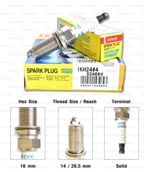 DENSO หัวเทียน รุ่น IRIDIUM POWER 【 IKH24 】 4 หัว ใช้แทน LFR8AIX