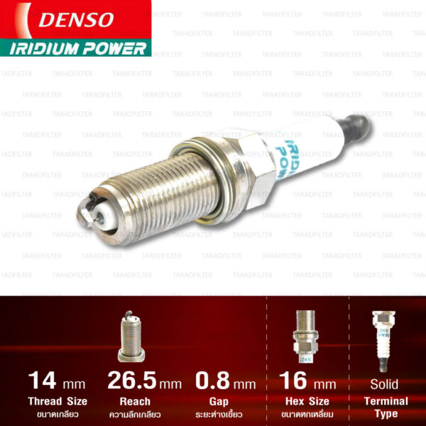 DENSO หัวเทียน รุ่น IRIDIUM POWER 【 IKH27 】 ใช้แทน LFR9AIX