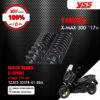 YSS โช๊คแก๊ส Z-SPORT BLACK SERIES ใช้อัพเกรดสำหรับ X-MAX 300 ปี 2017 【 TZ302-325TR-01-88A 】 โช๊คคู่ สปริงดำ [ โช๊ค YSS แท้ ประกันโรงงาน 6 เดือน ]