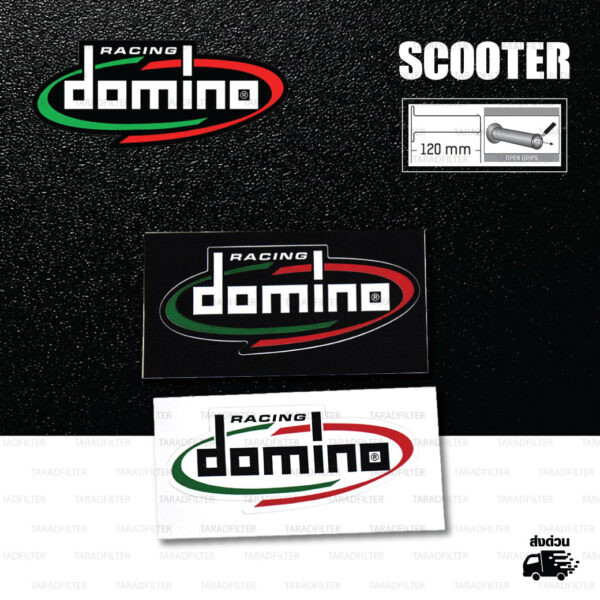 DOMINO ปลอกแฮนด์ รุ่น STRADALE สีดำ ใช้สำหรับรถมอเตอร์ไซค์ SCOOTER [ 1 คู่ ]