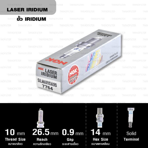 NGK หัวเทียน LASER IRIDIUM [ SILMAR10A9S ] - Made in Japan