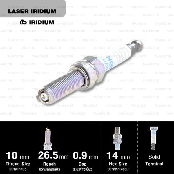 NGK หัวเทียน LASER IRIDIUM [ SILMAR10A9S ] - Made in Japan